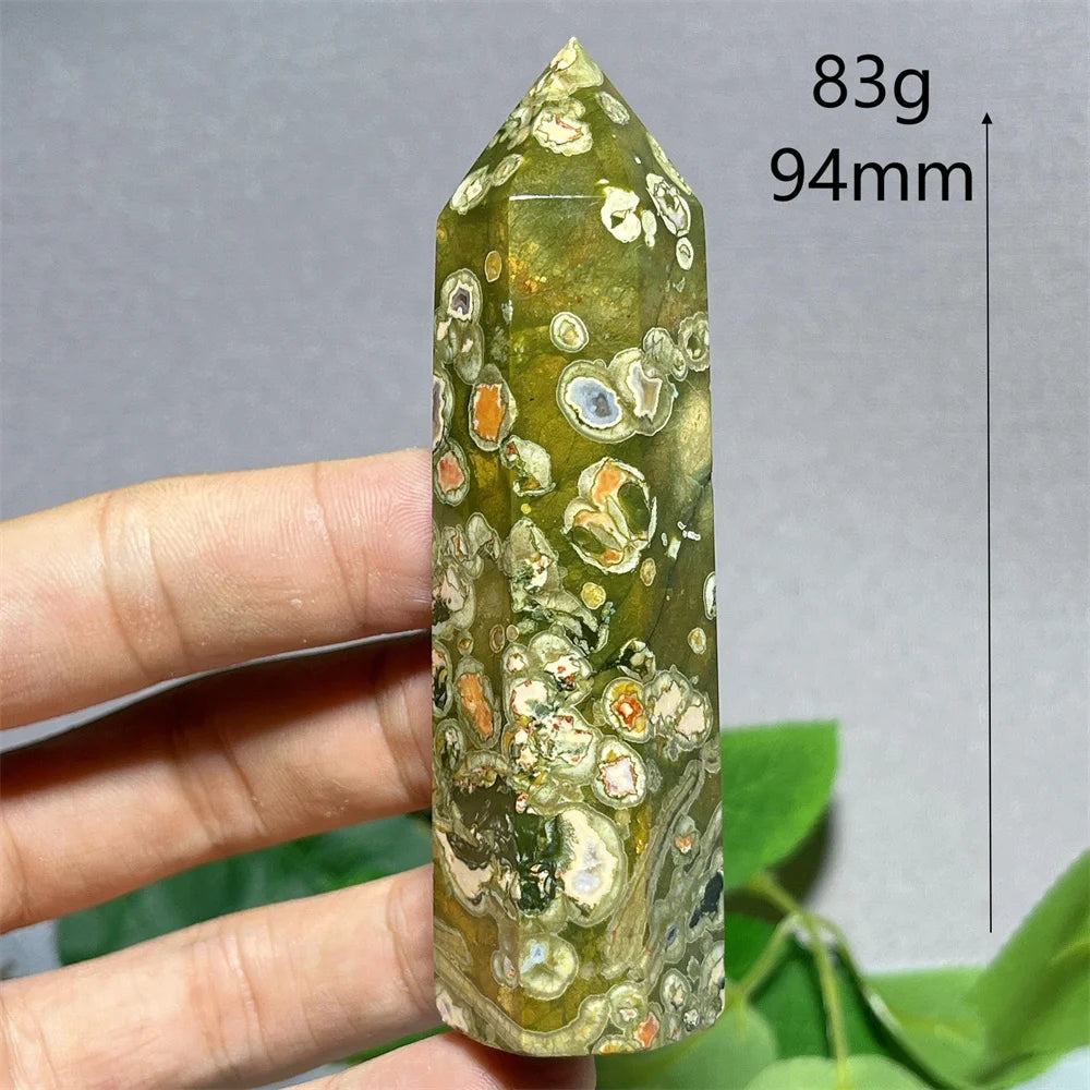 Crystal Rainforest Tower Point Wand Natural Stone Quartz Minerals Spiritual Reiki — additional product photo