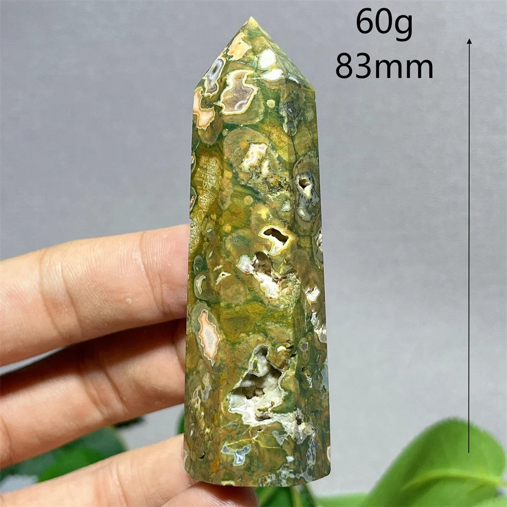 Crystal Rainforest Tower Point Wand Natural Stone Quartz Minerals Spiritual Reiki — additional product photo