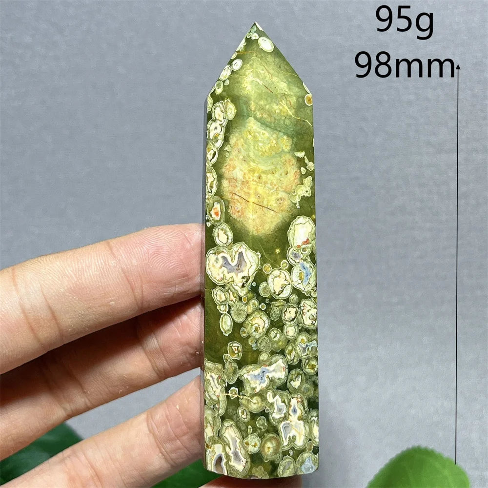 Crystal Rainforest Tower Point Wand Natural Stone Quartz Minerals Spiritual Reiki — additional product photo