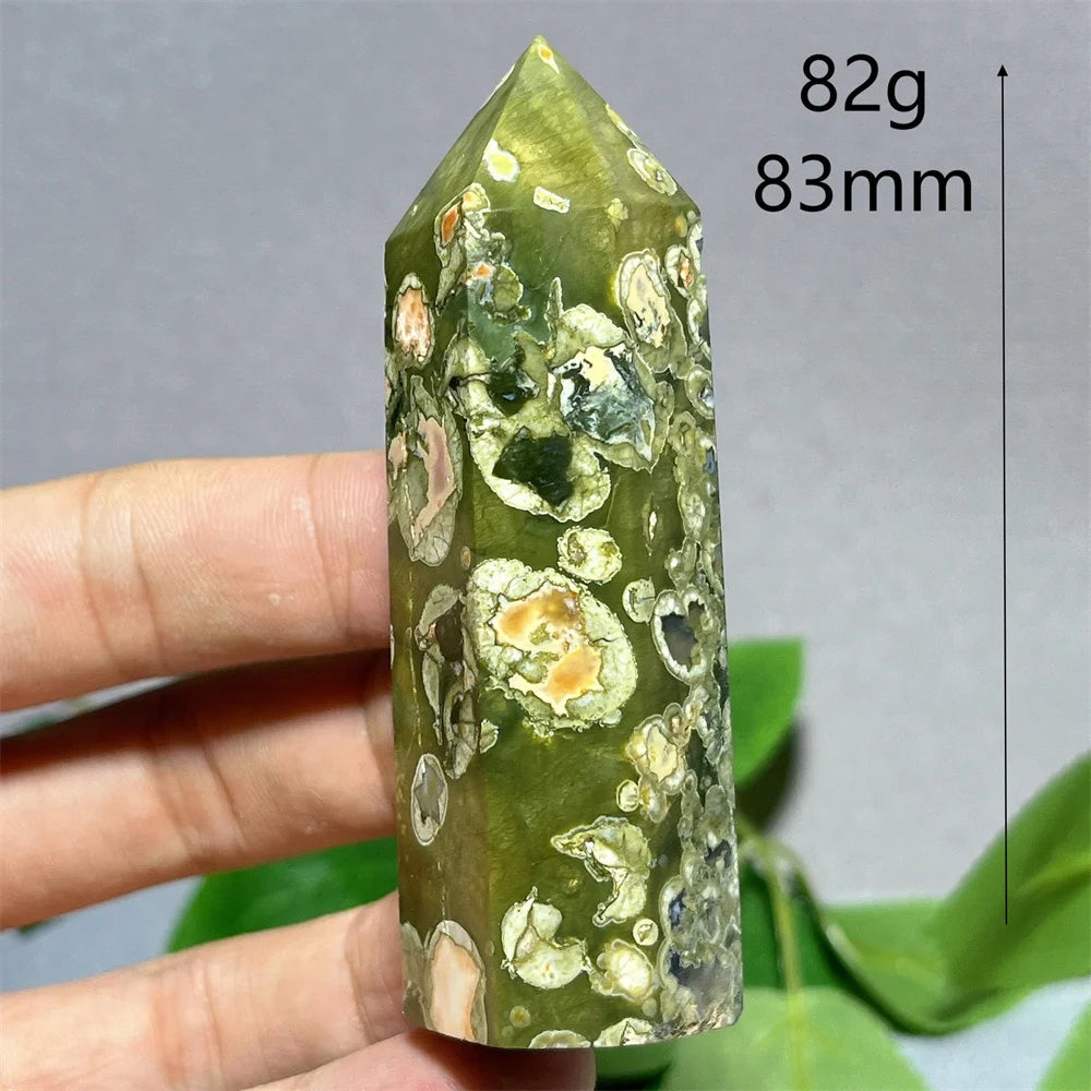 Crystal Rainforest Tower Point Wand Natural Stone Quartz Minerals Spiritual Reiki — additional product photo