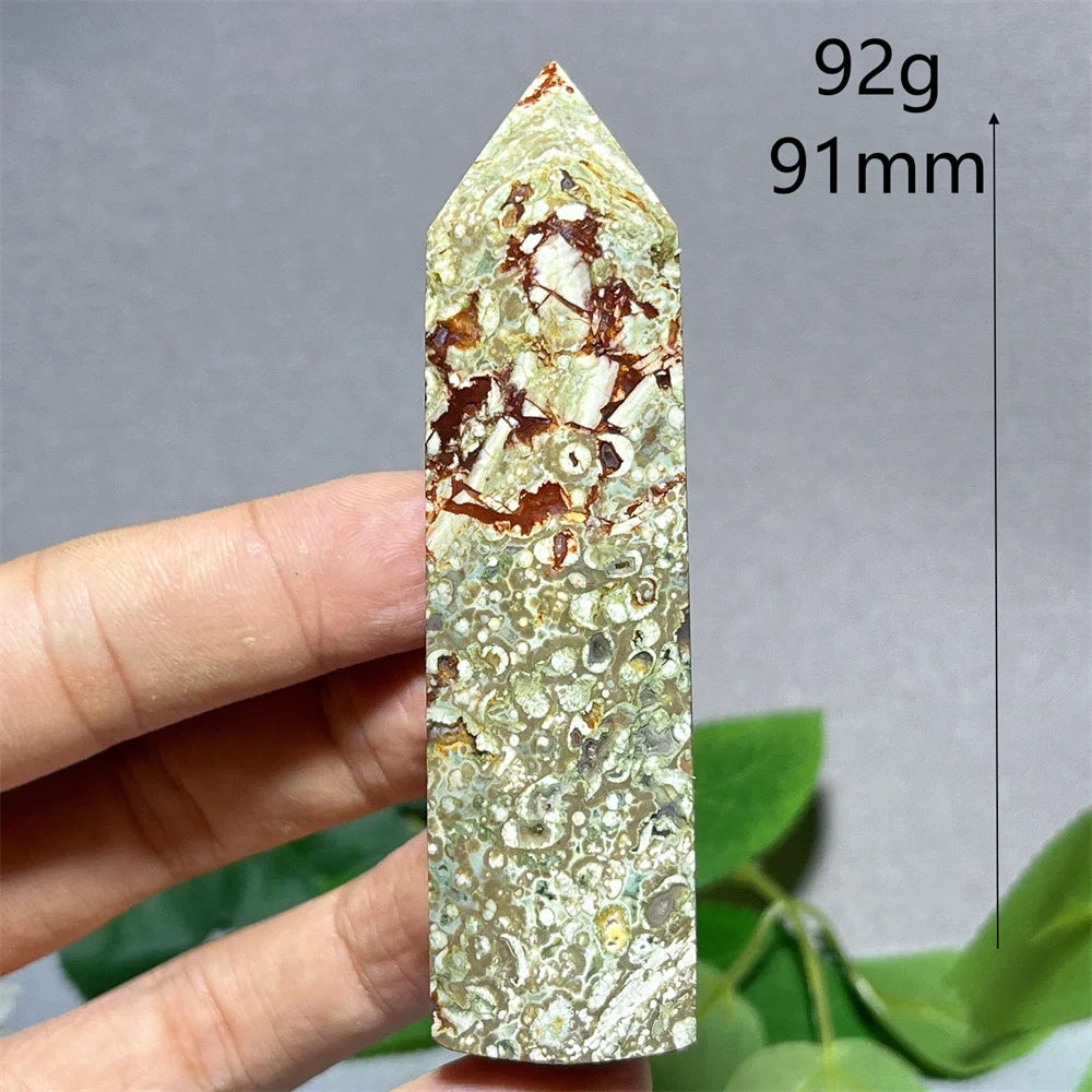 Crystal Rainforest Tower Point Wand Natural Stone Quartz Minerals Spiritual Reiki — additional product photo