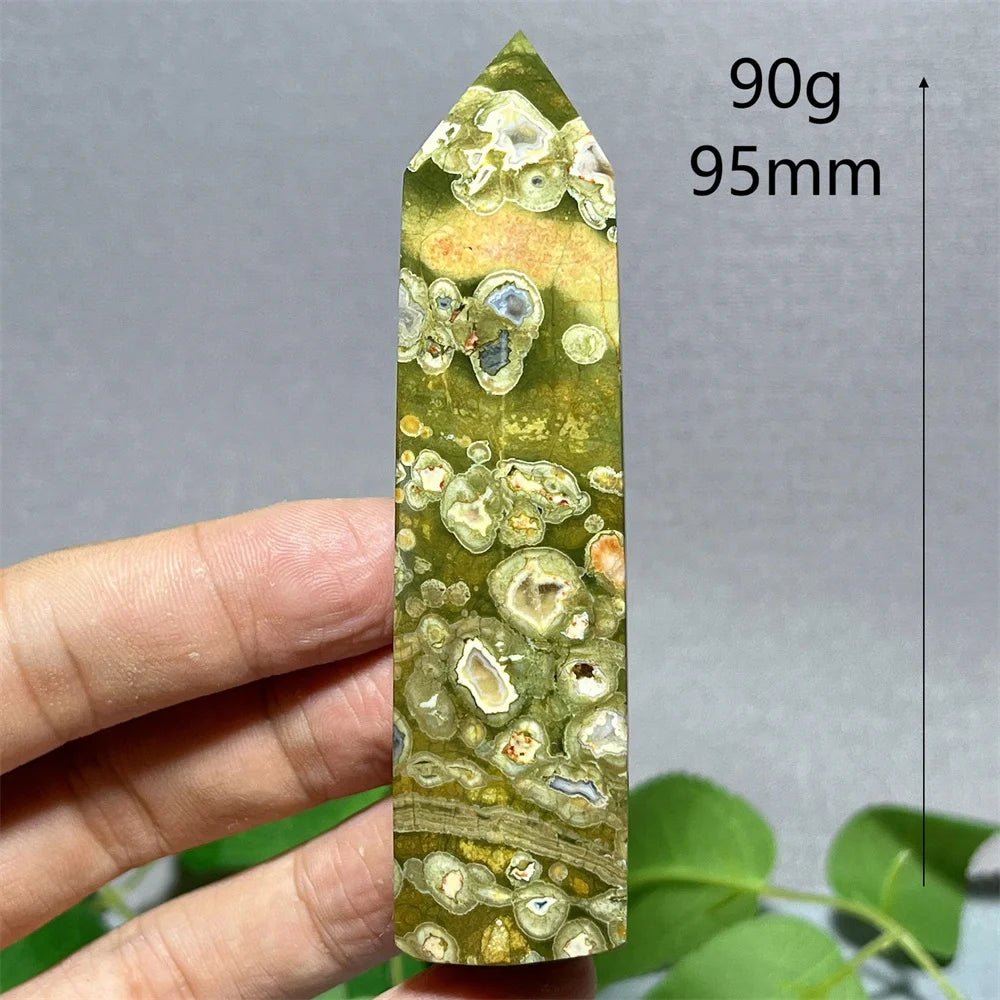 Crystal Rainforest Tower Point Wand Natural Stone Quartz Minerals Spiritual Reiki — additional product photo