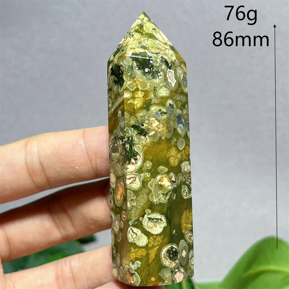 Crystal Rainforest Tower Point Wand Natural Stone Quartz Minerals Spiritual Reiki — additional product photo
