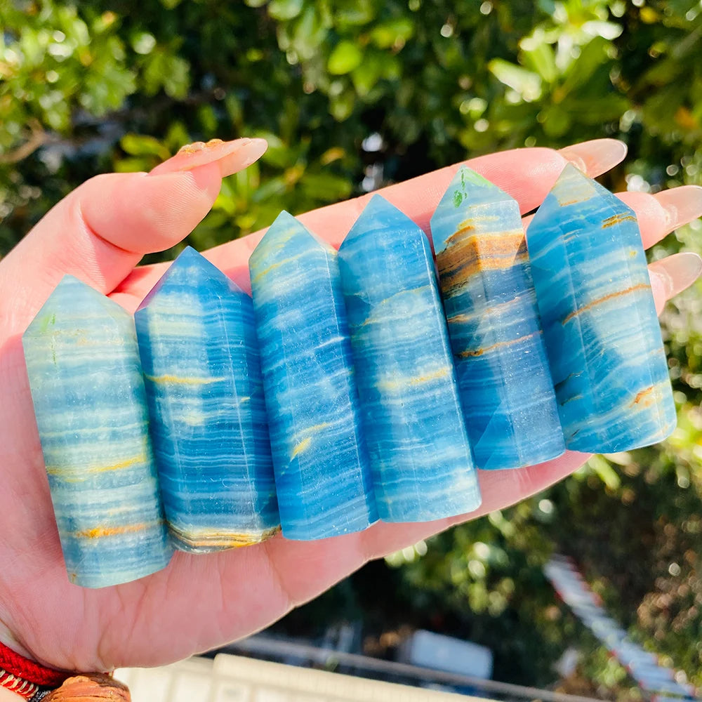 Ocean Blue Calcite Crystal Tower — additional product photo