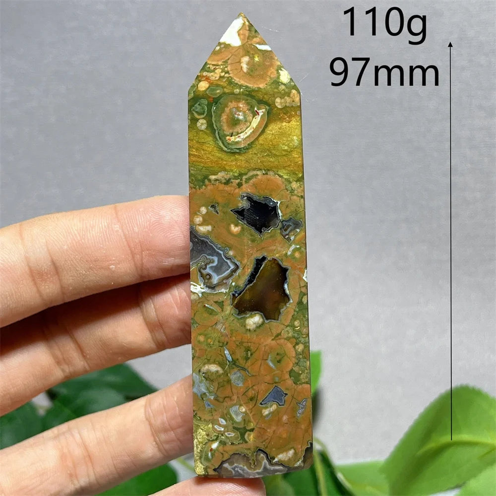 Crystal Rainforest Tower Point Wand Natural Stone Quartz Minerals Spiritual Reiki — additional product photo