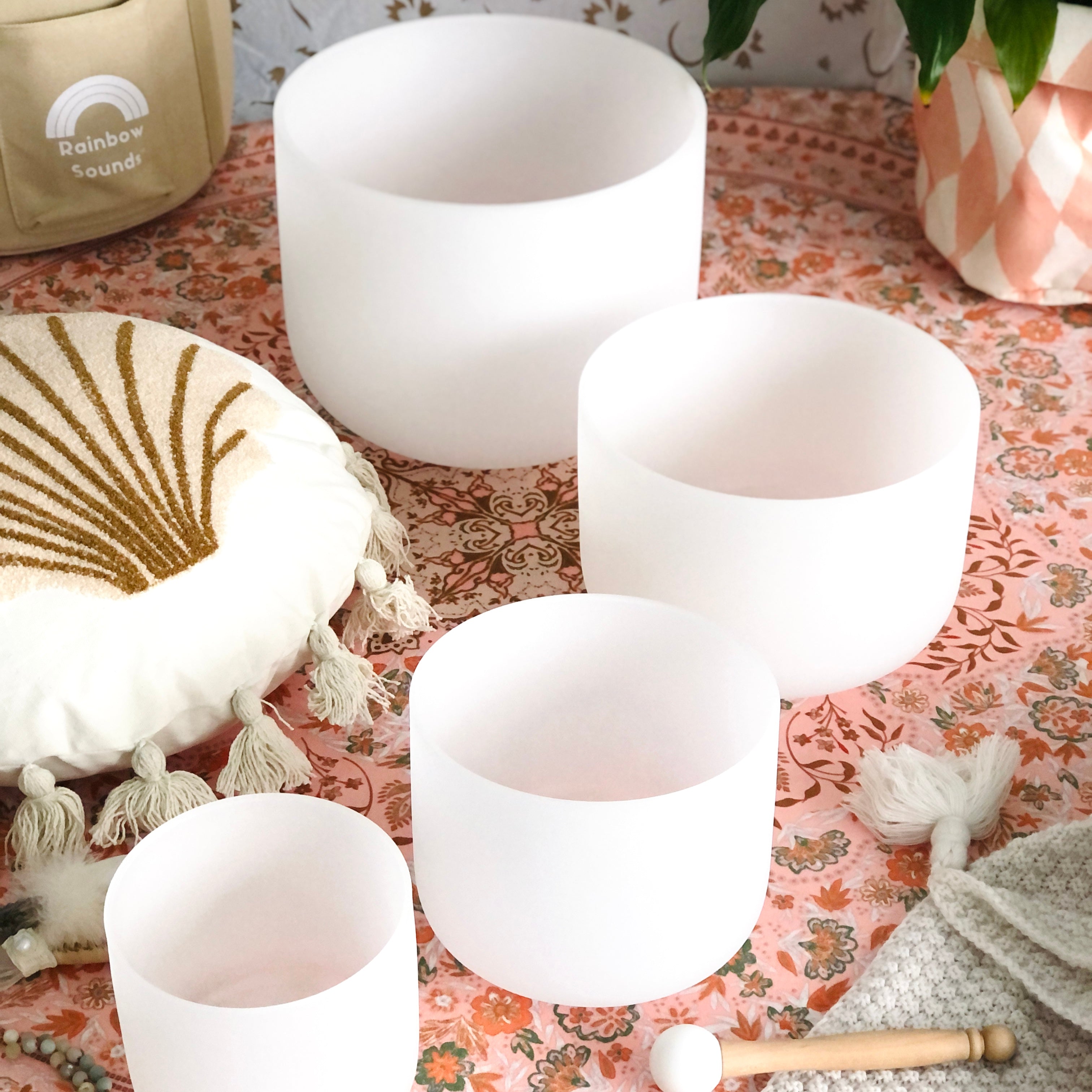 Set of 4 White Sound Therapy Bowls — additional product photo