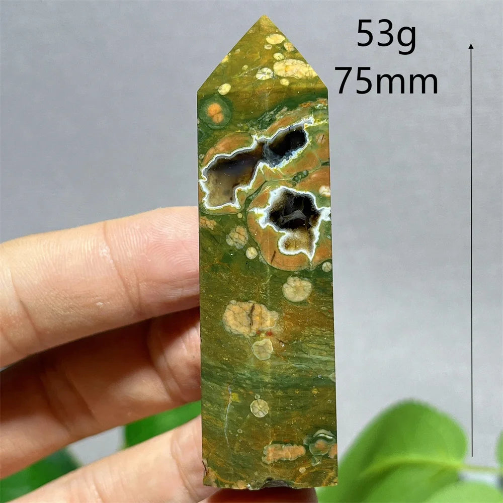 Crystal Rainforest Tower Point Wand Natural Stone Quartz Minerals Spiritual Reiki — additional product photo